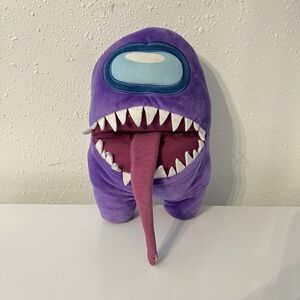AMONG US 10" Premium Purple Imposter Plush Bendable Tongue Rare Used